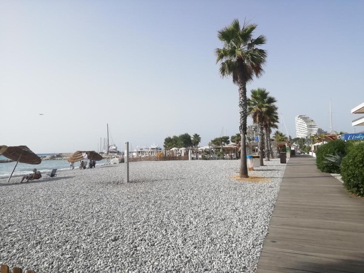 Cote D'Azur Joli Studio 50M Plage, Climatisation , Parking. 빌뇌브루베 외부 사진